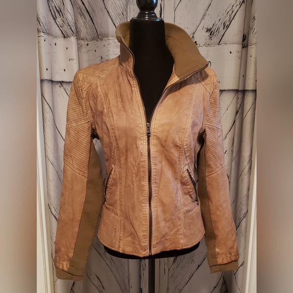 Guess Jackets & Blazers - Women's GUESS faux-leather moto jacket - Large
